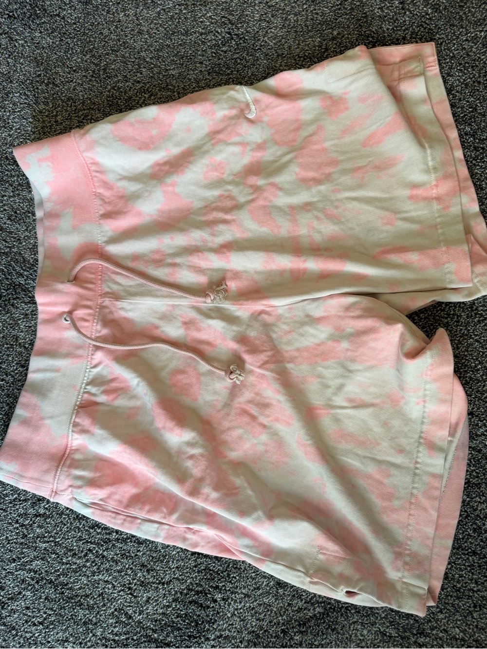 Nike Women’s Pink & White Tie-Dye Athletic Shorts